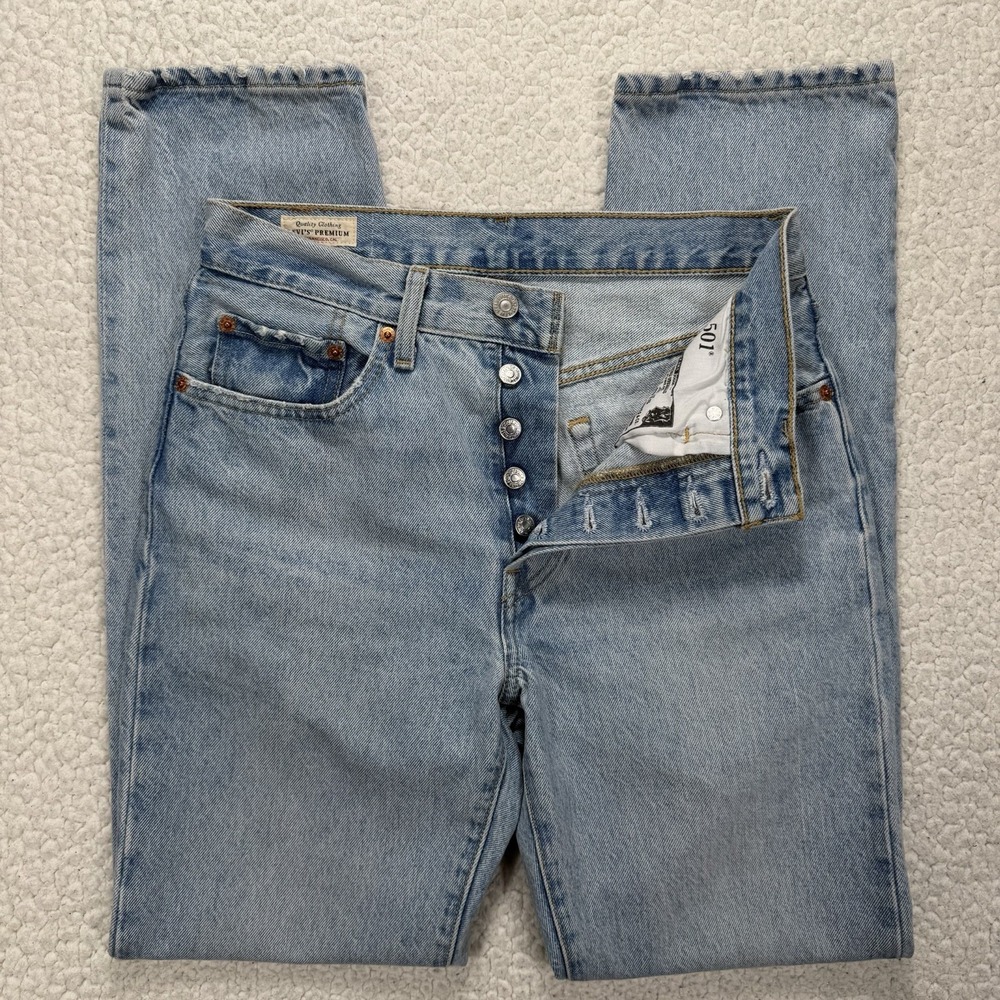 Levi's Premium 501 Jeans Women's 26x30 Straight Streetwear Y2K Grunge Casual